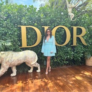 Miss Me Deep V Tiered Ruffle Chiffon Mini Dress